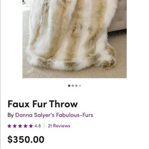 Faux Fur Throw